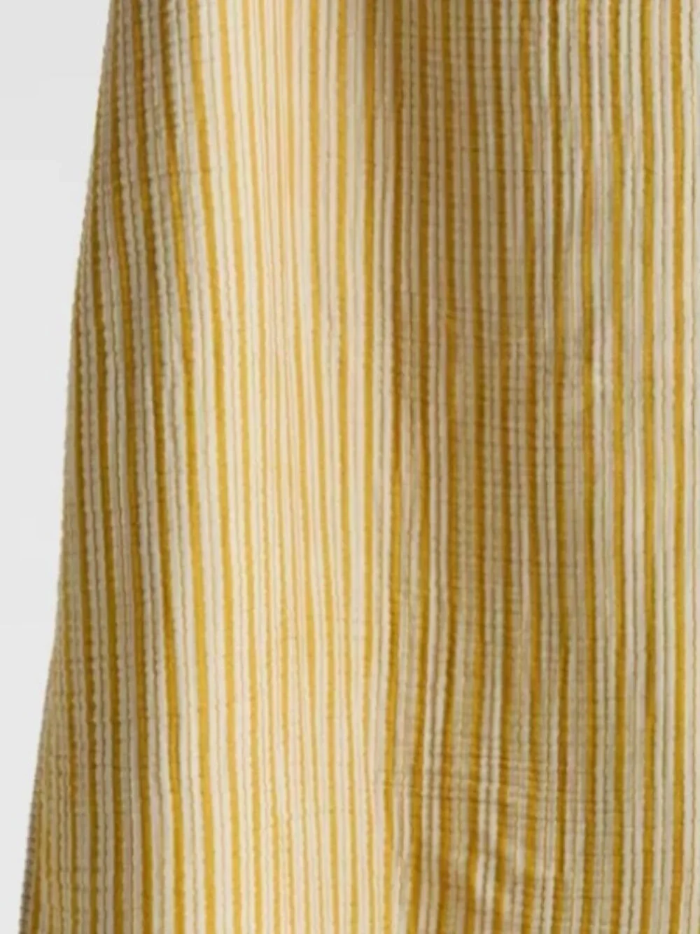NWT Anthropologie Gauze Cotton Sherpa Ochre Striped Throw Blanket